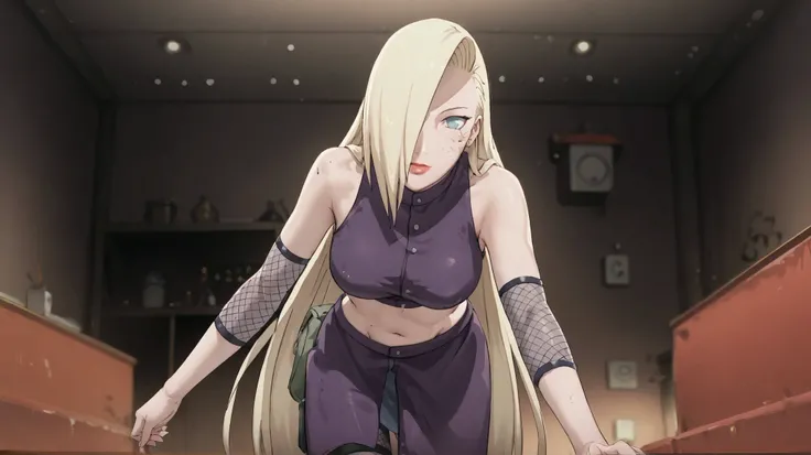  Very Very Beautiful Girl Who Came to Clean a Dirty Dirty Room、 Trash Scattered in the Dark Room 、 Big Breast 、seductive face 、bent over on a bed、 Dark Room、It's a completely dark room and there are no lights, top view, ((close and lift your legs)), InoLon...