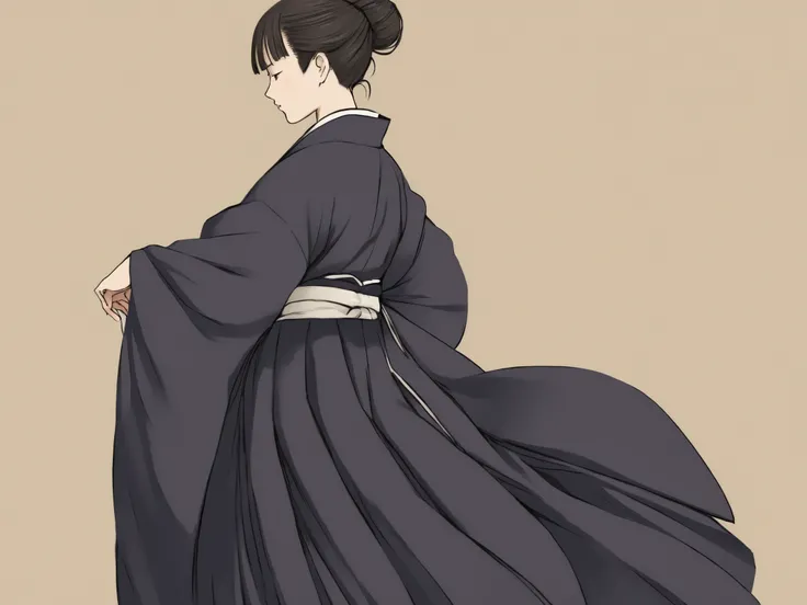 A woman wearing a hakama 