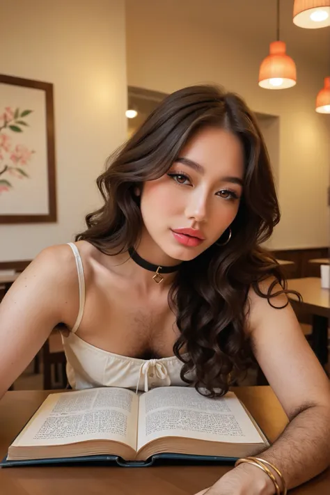 score_9, score_8_up, score_7_up,
A photo of a Japanese girl,1girl,24yo,(futanari:1.3),cinematic lightning,portrait,front shot,(sitting at table at cafe),(reading a book),(looking at book),(very hairy body:1.4), face focus,(pale skin),(leg hair),(arm hair:1...