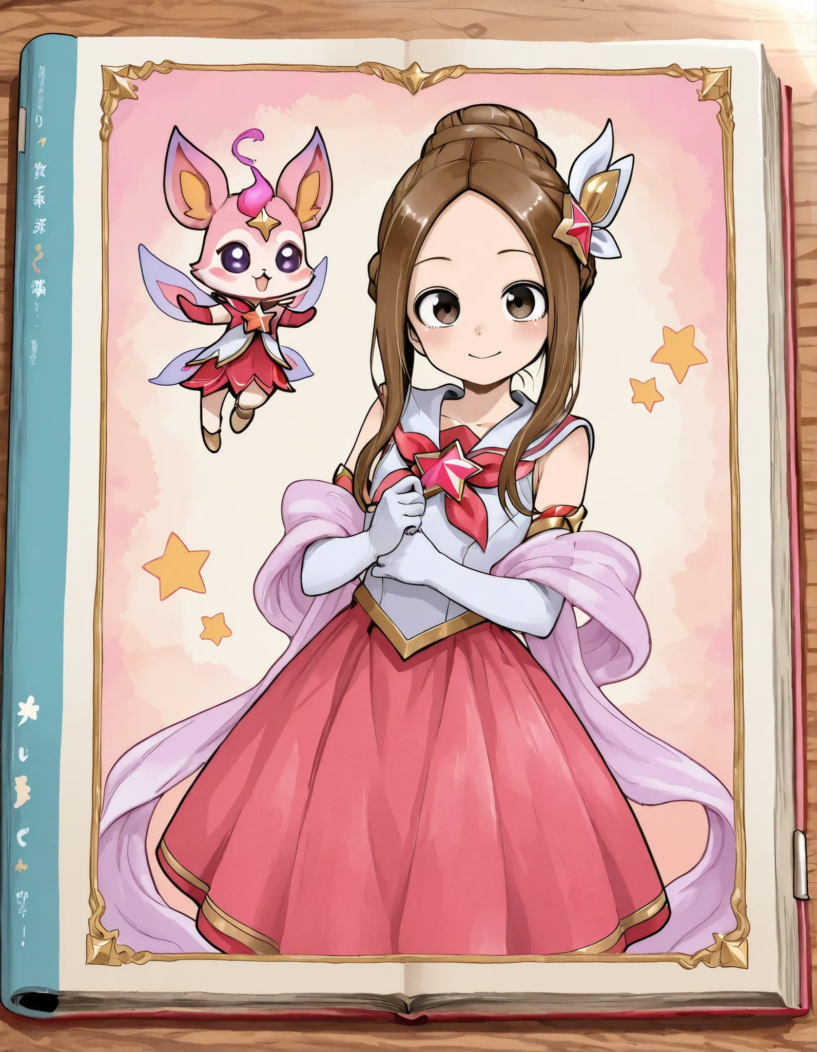 storybook page, watercolor illustration, Hand-painted dreamscape！watercolor edge+Thick lines，turned everyday scenes into fairy tale pages，Picture book style格，Picture book style，Takagi-san