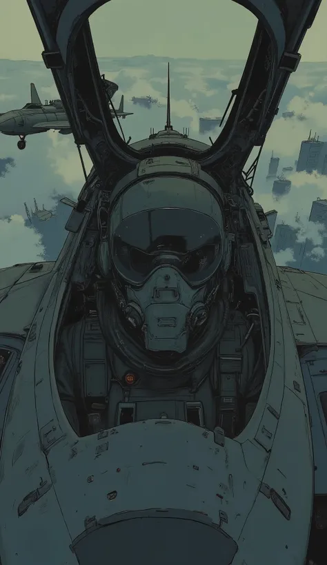 shot directly above the cockpit canopy、a close up of a fighter with a pilot inside of it, Robert Jacobsen Pictures , Shutterstock, Precisionism , コックピットにいるfighterパイロット, in the cockpit of a fighter, Military Photography, fighter, gazes closely at the viewe...