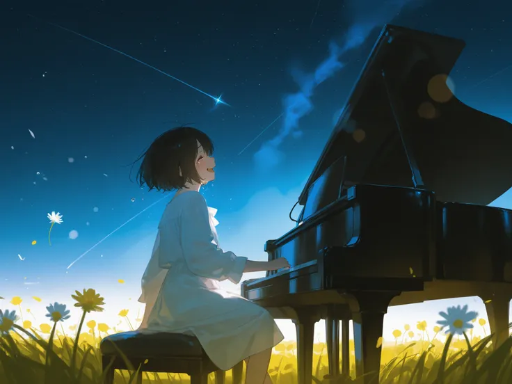 A girl looks at the camera、smile、tears