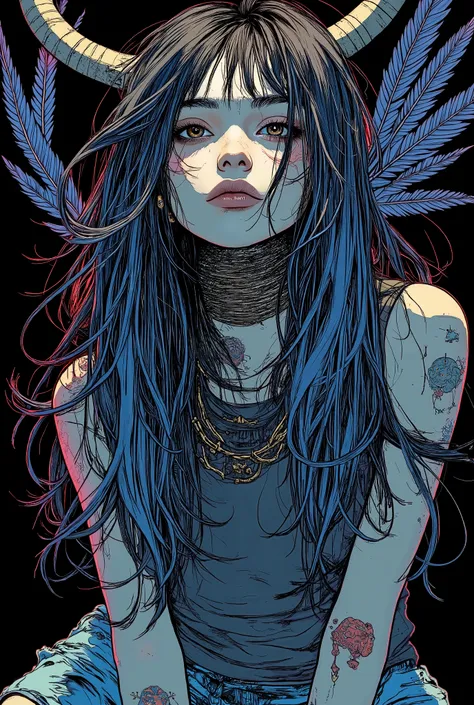 Illustration of colorful birds with long tails and long tails, birds!!! Farson, spirit fantasy concept art standing on dark background , Mythical creatures, inka Harpy girl, a Mythical creatures, anthropomorphic bird , art style tattoo , Harpy, Personi...