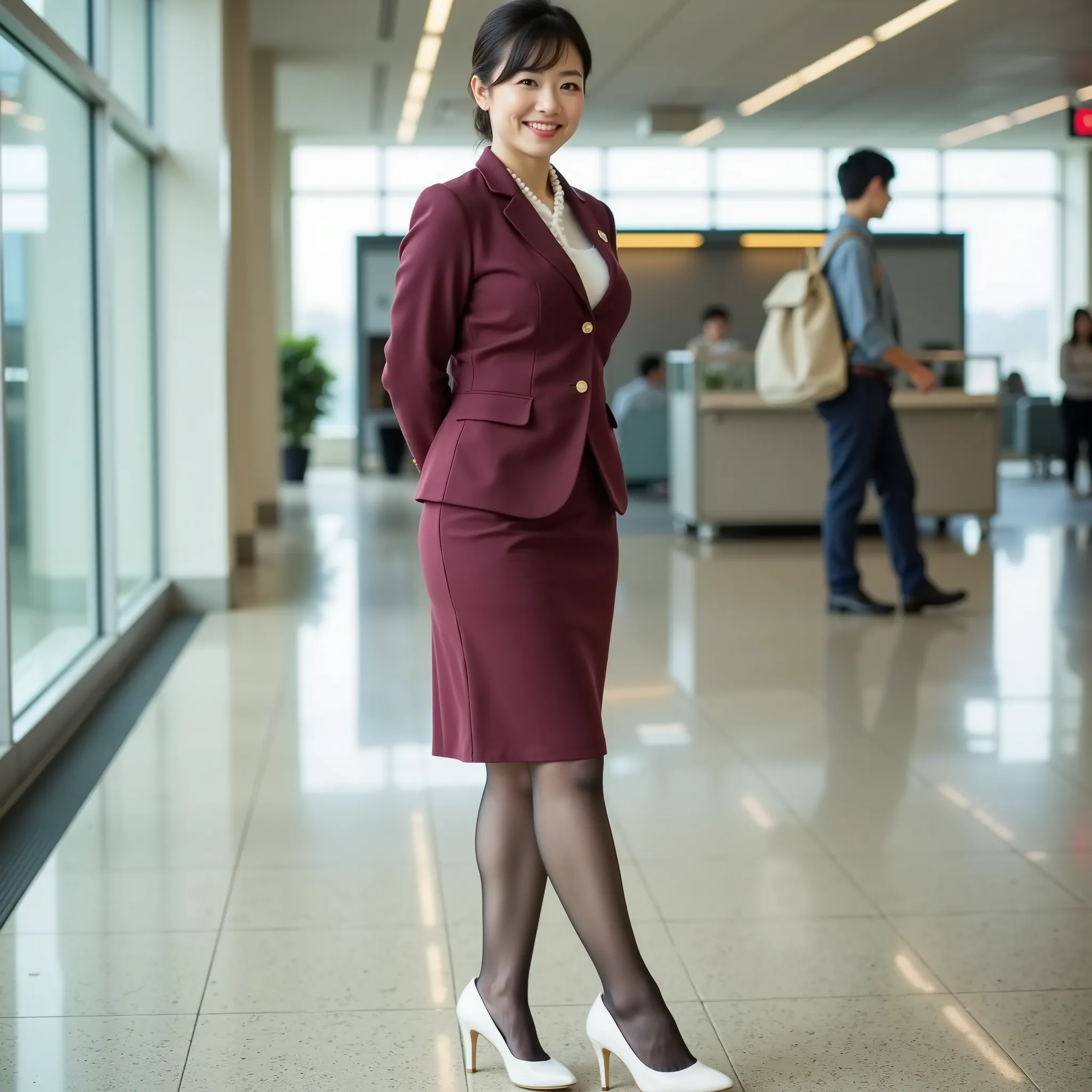 『one Japanese girl:1.3』『real photo:1.3』best quality:1.aggy big breasts、 narrow waist :1.9))、with slight cleavage、((40 year old woman))、Beautifully shaped belly button 、unadorned『smiling showing her teeth:1.9』、(((is anatomically correct、perfect anatomy、is a...