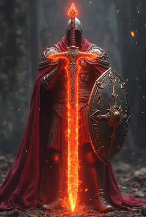 Una espada de fuego i un escudo mágico 