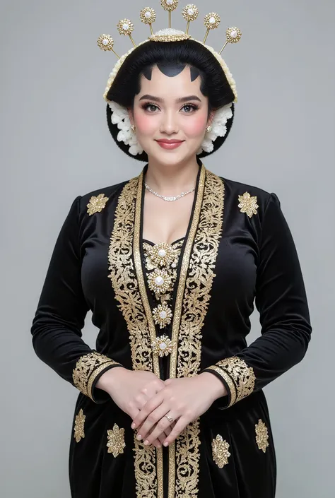 Hijab Women chubby huge boob in kebaya dress