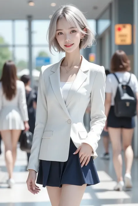 ((旅客機内の座席の前に立っているAssistant parser)),((Rear view)),((looking back at the drugstore))、(Assistant parser),top quality work、Actual Work、Ultra Premium Graphics、8K HD CG Works、 high quality graphics 、High resolution CG work、10x pixels、 Extremely fine details :1....
