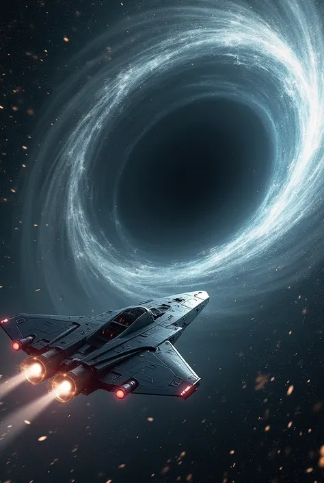 Spaceship Entering In A Blackhole 