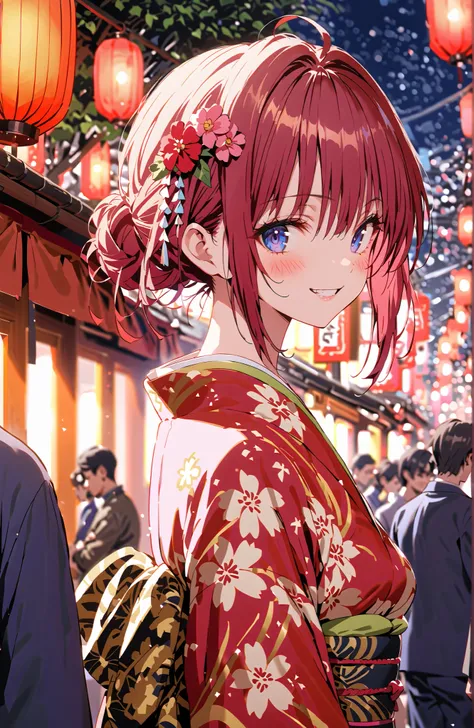 blue eyes,smile,blush,grinning