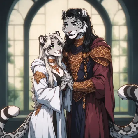 General Description : The character is an anthropomorphic figure (furry), with characteristics of a big feline - more specifically, seems to be based on a snow leopard (or snow jaguar), recognizable by the dark marks and the dense, whitish coat. Physical ...