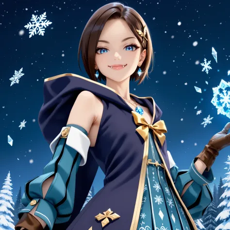 lone, solo, feminine vampire sorceress 1girl, cute, pretty, half european, half asian, model pose, fashion, luxury, luxurious, wealthy, clean, (young), beautiful, short, petite, thin, Rinwell sorceress outfit, hood, fantasy outfit, luxurious diamond neckla...