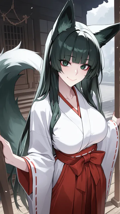absurdres, (((Ultra HD))), (((Ultra High Quality))), ((hyper detailed)), ((Ultra High Resolution)), (Highly rendered), ((detailed eyes)), (((8K))), ((perfect face)), ((masterpiece)), cinematic, darkened, solo, 1girl, young, thin, Kitsune, fox tails, fox ea...