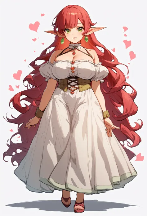 score_9, score_8_up, score_7_up, score_6_up, score_5_up, score_4_up, source_anime ,  TakashiroHiroko ,(!!sharp long elfs ears!!, !! red hair!!, !!long hair!!, separete bang), long elf ears, green eyes, detailed eyes, well-aligned eyes,  pointy ears, 1girl,...