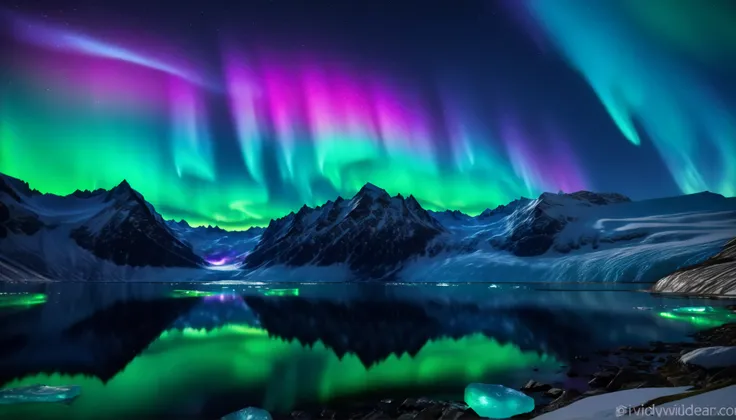 Ultra HD,high precision,High Quality,Spectacular views,(Beautiful shining star々and the galaxy:1.5),(auroras swirling through the night sky:1.5),(Beautiful shining star々and the galaxy:1.5),(Alps towering in the center:1.5),(Vivid green, purple, and bright b...