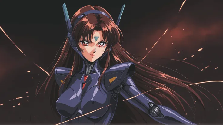 beautiful woman woman mechanical of future cybernetic horror retrowave 90s