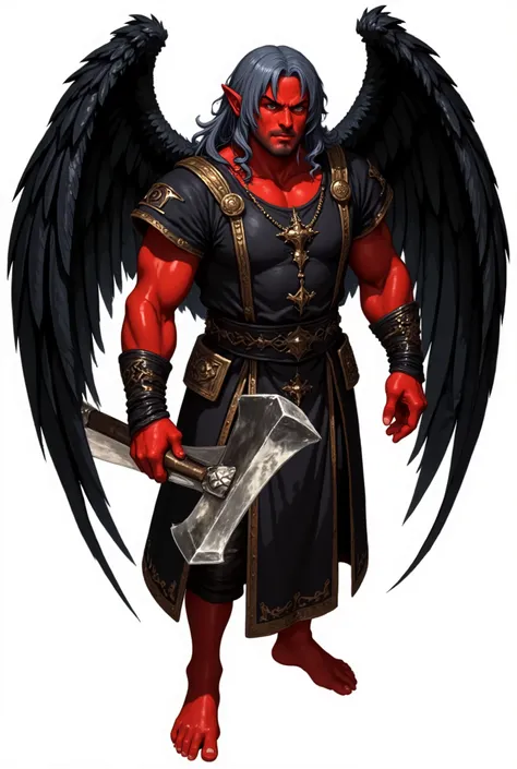 (Câmera 2.5d de cima isometrica,Isomatric token rpg, Full body image, forbidden to cut or crop, must show from head to toe, PNG format, transparent background, white background version also, medieval theme, demon, RPG style) && (High quality, masterpiece) ...
