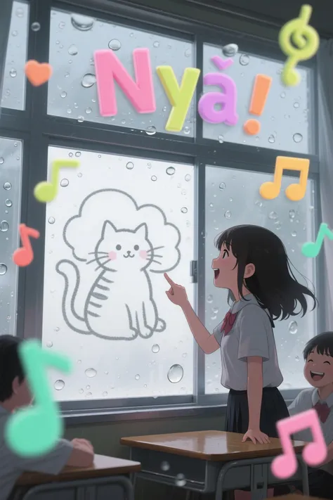 雨模様の窓