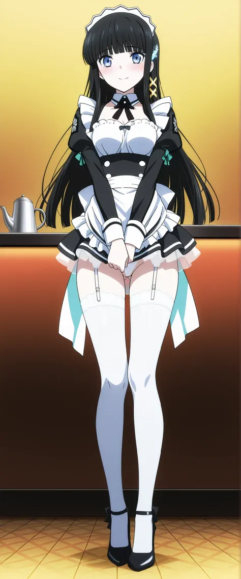 score_9, score_8_up, score_7_up,anime coloring,BREAK,(nsfw:1.3),mahouka koukou no rettousei style,1girl,solo, miyuki shiba, long hair, blue eyes, black hair, hair ornament, ribbon, hair ribbon, snowflake hair ornament, bangs, blunt bangs, full body,BREAK, ...