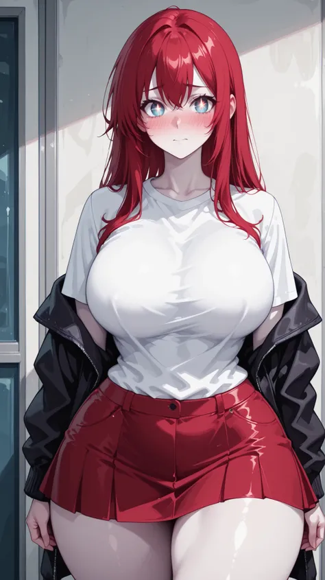 best background, detailed background, a girl, alone, hips, wide hips, thick thighs, blunt, blush, pale skin, blushing, curvy, groin, kinky face, big thighs, a girl, alone, hips, wide hips, blushing, big thighs, hard line, masterpiece, best quality, amazing...