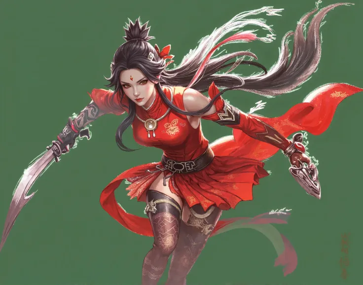 change character facial expression, change costume color, chinese style, high image quality