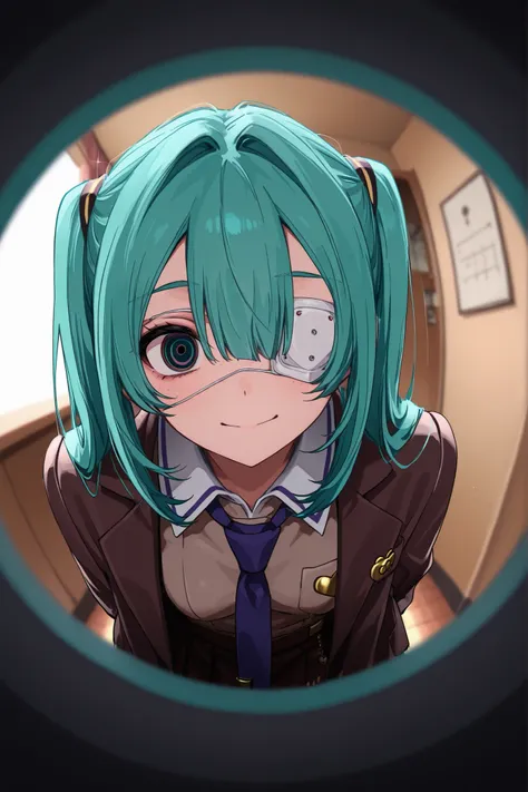 masterpiece, best quality, Hatsune Miku、 monitoring、menhera、Illness、Peephole