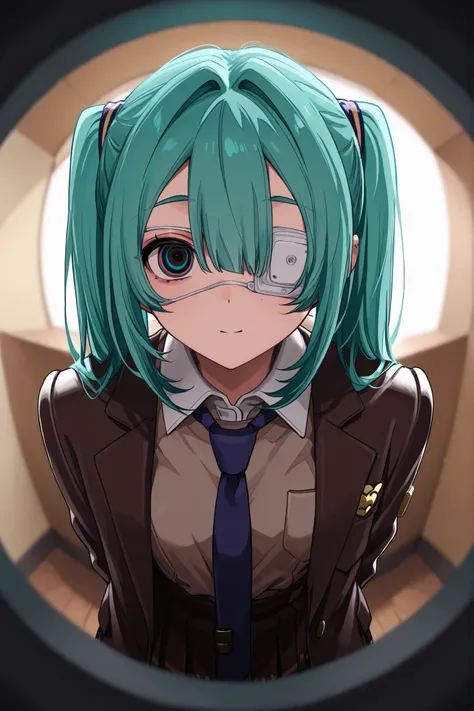 masterpiece, best quality, Hatsune Miku、 monitoring、menhera、Illness、Peephole