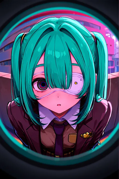 masterpiece, best quality, Hatsune Miku、 monitoring、menhera、Illness、Peephole