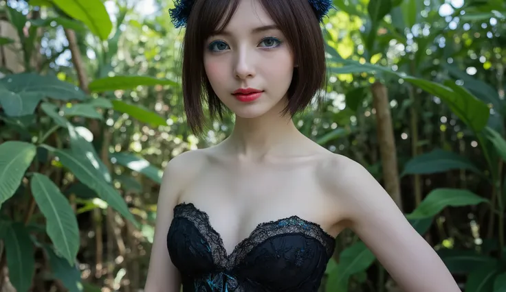 16k, masterpiece, realistic, ((Photorealistic realism)), ハイパーhigh resolution, (( super crazy quality ,  epice masterciece  , exquisite detailed digital art)), ((極端にrealisticな体型に焦点を当てる:1.3), "portrait of a woman { wearing a dress with intricate details  (Bo...