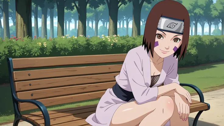 high resolution picture, masterpiece, best quality, amazing quality, official art, , 1girl,  Rin Nohara  from Naruto 1girl, rin nohara,1girl,solo,konohagakure symbol,forehead protector,looking_at_viewer, facial mark,short hair,headband,ninjan, brown eyes, ...