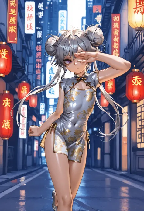 8k、 masterpiece、最High Quality、Highest Level、ultimate image quality、complicated details、high resolution、 depth field、natural light、Professional Lighting、(1 girl), (DYNAMIC POSE:1.3)、Animated works, fight scene, The blathead, (Xihua Street, Big city backgrou...