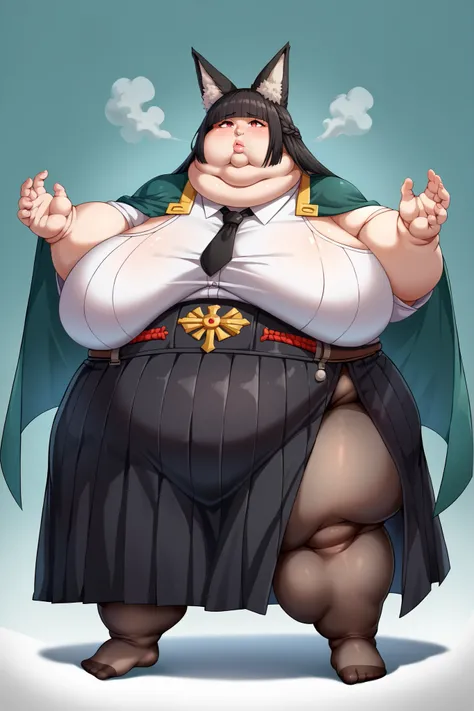 Fat_neck , Fat head , eyes with crushed cheeks , nose with crushed cheeks , mouth with crushed cheeks , chin roll , chubby, obesity, chubby, shortness of breath, Wide angle , Ultra-detailed illustration , masterpiece , top quality, fat, chubby, obese , hos...