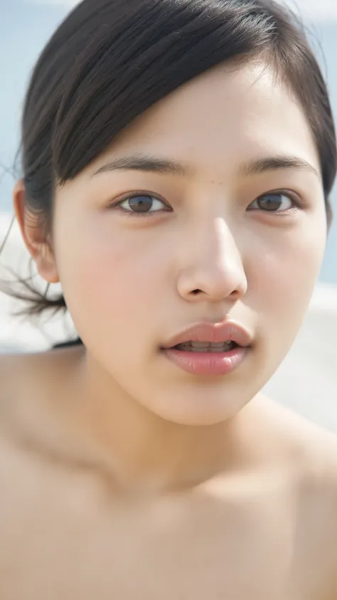 ((( low angle shot、 stare at the viewer's genitals  :1.22, on all fours,doggy style,and face the front,raise your head ,ゆったりとしたオープンシャツでno underwear 、   no underwear))),Expressions of anguish and euphoria,Close to his chest
