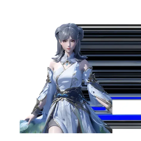 Front view of a woman,Extra large cup, are perfectly detailed,has exquisite facial features, Clothes are exquisite ,forest background, Game Character Design ,3D Rendering