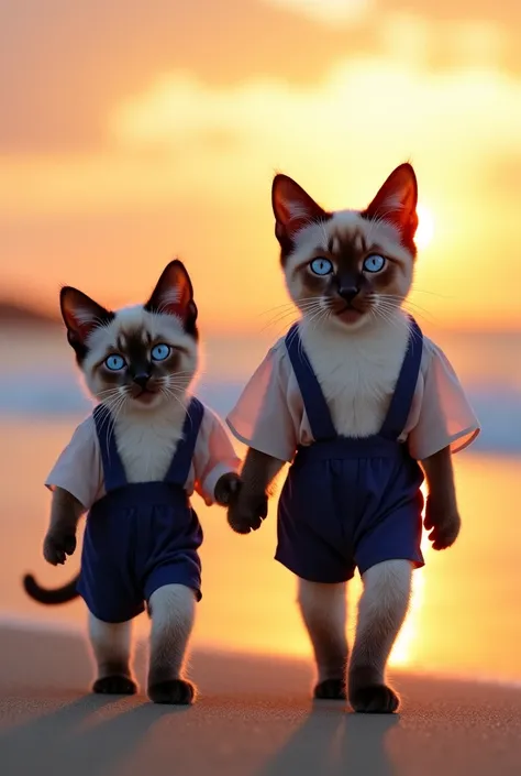 Gatitos en la playa.