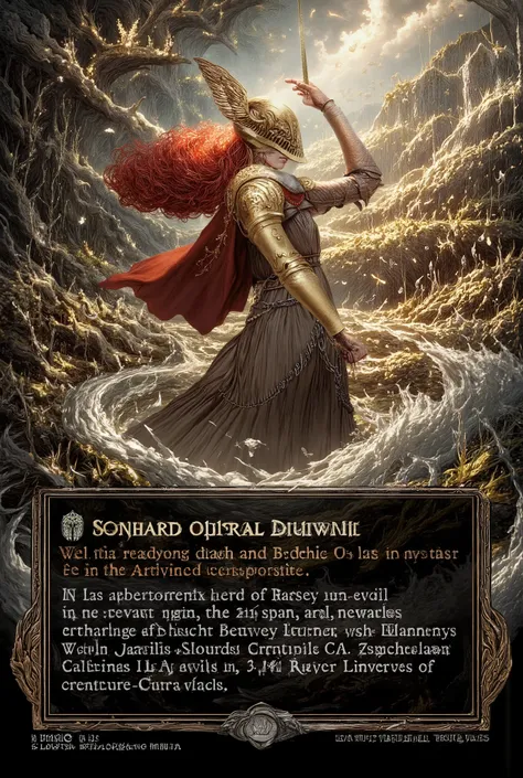Malenia from Elden Ring as a card from the card game Magic the gathering (ultra hd)