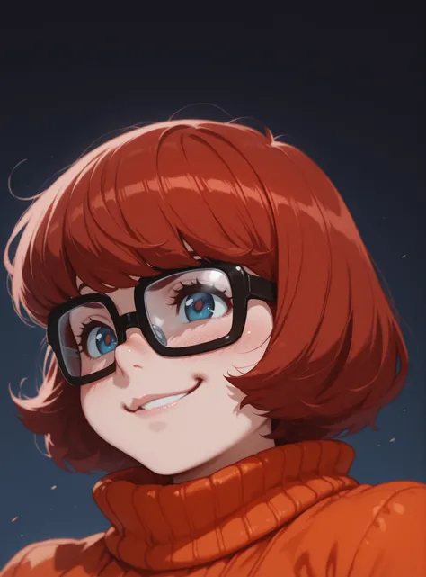 velma, satisfied smirk, detailed, 