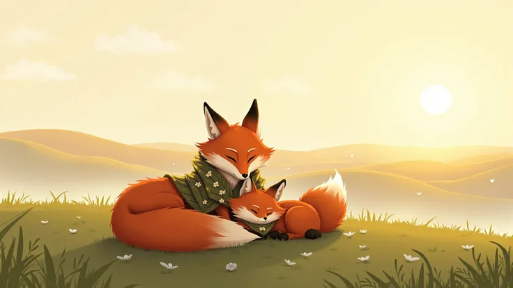 two babies one fox - SeaArt Al - 免费AI艺术生成器