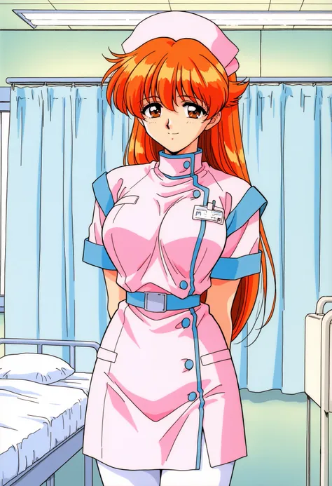 Score_9, score_8_up, score_7_up, source_anime, Nogiwa_Miho_OVA, solo, long hair, orange hair, bangs, brown eyes, large breasts, 1990s (style), (best quality), (high quality), {masterpiece}, extremely delicate and beautiful, ultra-detailed, beautiful detail...