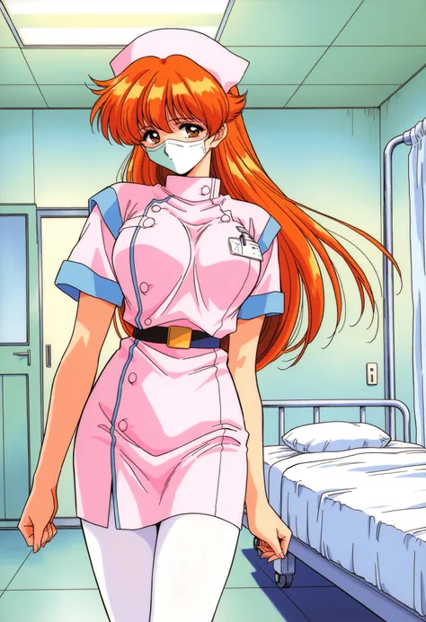 Score_9, score_8_up, score_7_up, source_anime, Nogiwa_Miho_OVA, solo, long hair, orange hair, bangs, brown eyes, large breasts, 1990s (style), (best quality), (high quality), {masterpiece}, extremely delicate and beautiful, ultra-detailed, beautiful detail...