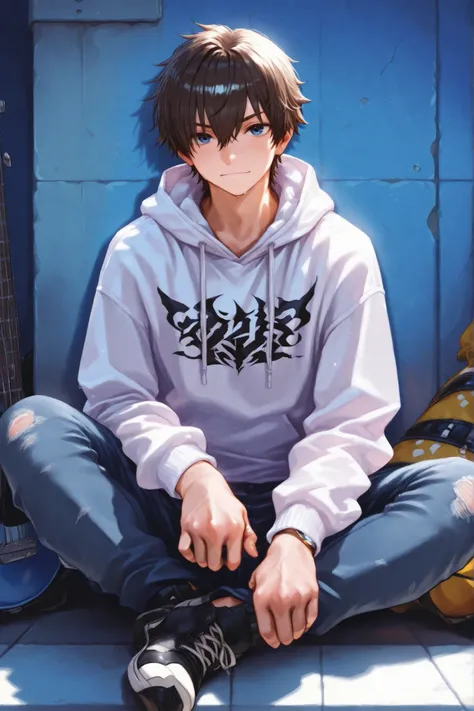 cool boy posing