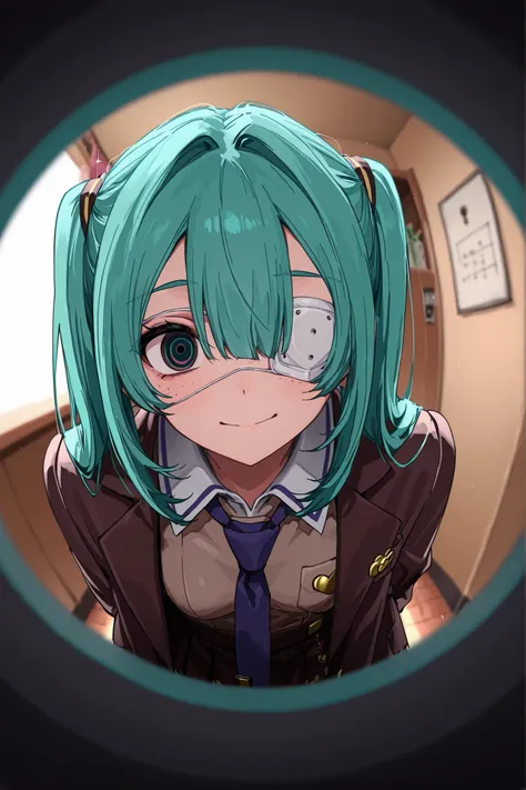 masterpiece, best quality, Hatsune Miku、 monitoring、menhera、Illness、Peephole