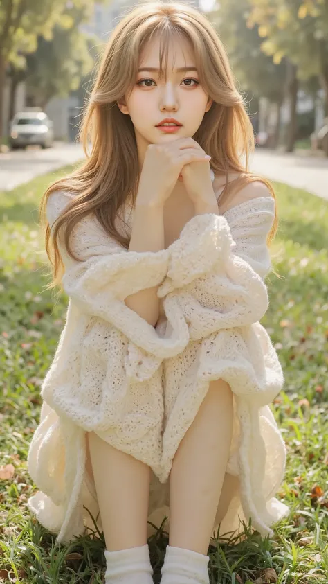 (( masterpiece)), (( Premium)), ( sitting at the foot of a very detailed), (( sitting at the foot of a very detailed)), 4K, (8k), best image quality, (NASSFY), ( beautiful in the car)3, bona fideistic, bona fide, Japanese style room , cute girl, Nude, b...