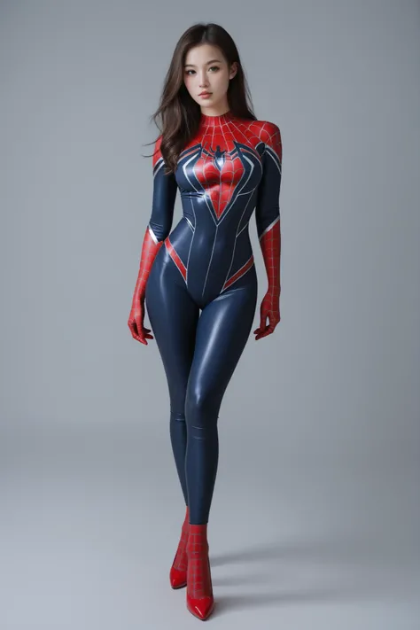 Spider-Woman Costume(No Skin Exposed Other Than Her Face)Beautiful Girl's Full Body