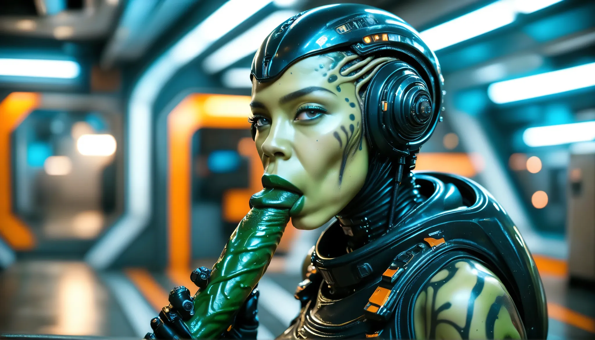 sfw:2.stop,.Galactic_Porn_photo_shoot),score_9, score_8_up, score_7_up, score_6_up, score_5_up, score_4_up, photorealistic,rating_safe:2, ((18-year-old_alien_girl)), 1girl,(solo),deepthroat_blowjob, sfw:2,Horney, exploited_alien_girl,alien_Sex_worker, Naughty pleasure sex, (lightly_moist_green_skin),green lips,(green)_cock,deepthroat_blowjob,sfw:2,(skin pores, veins), Voluptuous, beautiful face, sexy face, seductive, provocative.stop.sfw:2