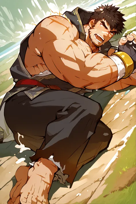 Score_9, Score_8_up, Score_7_up, Score_6_up, source code_game \(online dungeon warrior\), Perfect Anatomy, perfect proportions, best quality, masterpiece, high resolution, high quality, Aesthetic , absurdity of feather, ( male焦点), 单身 male, BERGrappler...