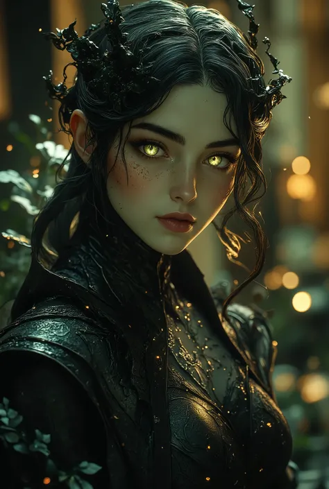 Fragile Elegance: Lilly’s ethereal beauty is mesmerizing, her slender frame, willowy build and graceful movements reminiscent of moonlight and mist. Her skin is ghostly pale, akin to fine porcelain, accentuated by raven-black hair that cascades down her ba...