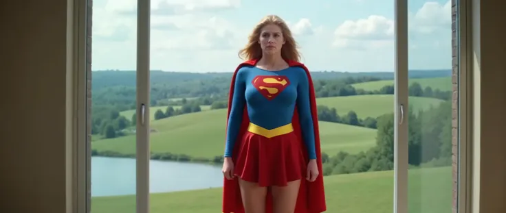 Na verdade, nesta **nova imagem**, the scene changes completely and takes us to a much more **introspective and symbolic** of the character. ** Image Description :** Vemos **Patricia — or Superwoman (((Supergirl 50years old; long hair) (((very beautiful ol...
