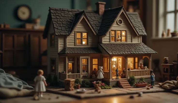 A cursed dollhouse is located in
A 's bedroom corner, yours
ominous-shaped miniature rooms
that remind us of the. Strange noises emanate
from inside, family's own house and those who dare
Peek inside they swear they can see
Movement between the small figur...