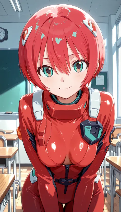 masterpiece, score_9, score_8_up, score_7_up, anime, pinup, masterpiece, full twinkle, perfect face, best quality, high resolution, 1 girl, GQuX-amate_yuzuriha, red hair, multicolored hair, short hair, aqua eyes, multicolored eyes, light skin, smile, mediu...