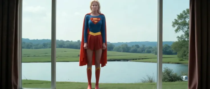 Na verdade, nesta **nova imagem**, the scene changes completely and takes us to a much more **introspective and symbolic** of the character.
** Image Description :**
Vemos **Patricia — or Superwoman (((Supergirl 50years old; long black hair) (((very beaut...